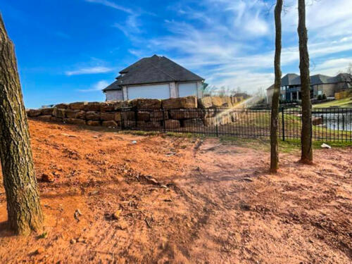 natural stone retaining wall